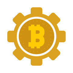 Sticker - bitcoin, settings symbol