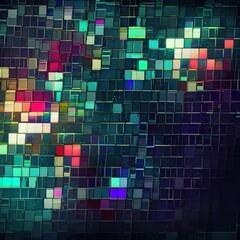Poster - rectangle mosaic texture background abstract colorful design