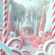 Fantasy candy forest made with Artificial Intelligence