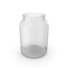 Empty Glass Jar Isolated Transparent