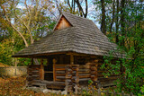 Fototapeta  - wooden houses in Ukraine