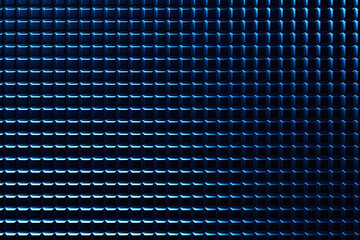 Poster - 3D rendering. Blue   pattern of cubes of different shapes. Minimalistic pattern of simple shapes, similar to the tops of mountains. Bright creative symmetric texture