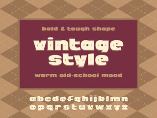 Wall Mural - Vintage style bold font with decorative elements