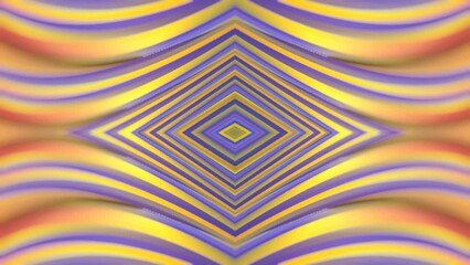 Poster - Symmetrical wavy pattern. 3d rendering digital seamless loop animation HD