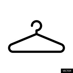 Fototapete - Hanger vector icon in line style design for website design, app, UI, isolated on white background. Editable stroke. Vector illustration.