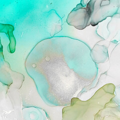  Alcohol Ink Painting. Oil Effect Abstract Print.