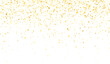 Leinwandbild Motiv Gold glitter shiny holiday confetti isolated