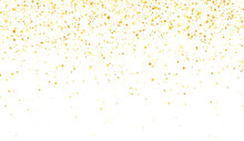 Gold Glitter Shiny Holiday Confetti Isolated