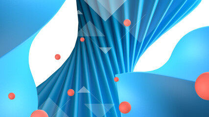 Aufkleber - Abstract Background. Technology Metaverse and Creative Wave curves connection concept. digital , wireframe, copy space, cyber Space, banner, website - 3d Rendering