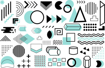 Poster - Abstract and trendy modern geometric background. Vector 