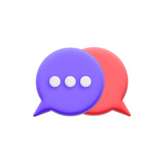 Poster - chat talk bubble icon 3d
