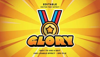 glory editable logotype with modern and simple style, usable for logo or campaign title