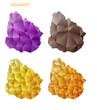 © Eugene Ga - Set of vector polygonal maps of Uruguay. Bright gradient map of country in low poly style. Multicolored Uruguay map in geometric style for your infographics. Radiant vector illustration.