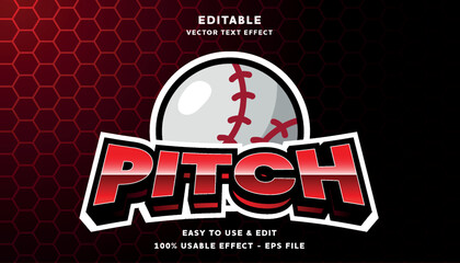 Poster - pitch editable logotype with modern and simple style, usable for logo or campaign title