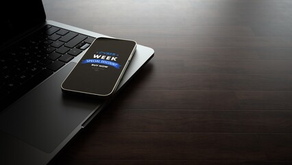 Canvas Print - Online Shopping Cyber Week