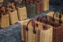 Wicker Baskets On Street