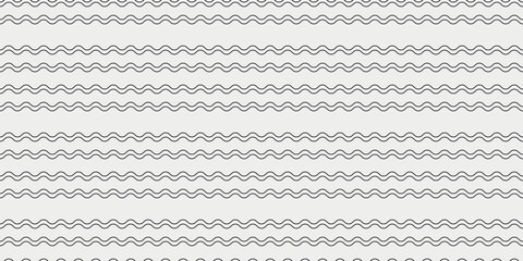 Poster - Black stripes are simple. The horizontal stripes are simple and wavy. For seamless prints and decoration of various surfaces.