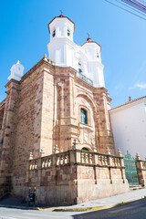 Sticker - street view of sucre colonial town, bolivia