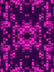 Aufkleber - Modern advertising with colorful kaleidoscopic pattern of simple geometric shapes. 3d rendering digital illustration