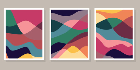 Wall Mural - abstract shape cover collection