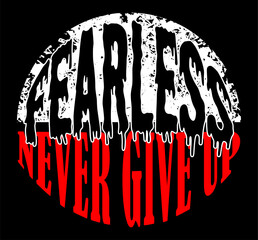 Wall Mural - fearless typography design vector for print t shirt