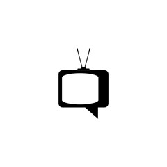 Sticker - TV chat logo design. TV Logo Template Design isolated on white background