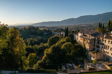 Aufkleber - Panoramic View Of The Asolo Hills With The Setting Sun