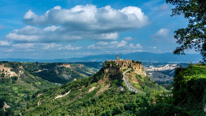 Leinwandbilder - Panoramic View  Of Civita Di Bagnoregio Is A Town In The Province Of Viterbo In Central Italy.

