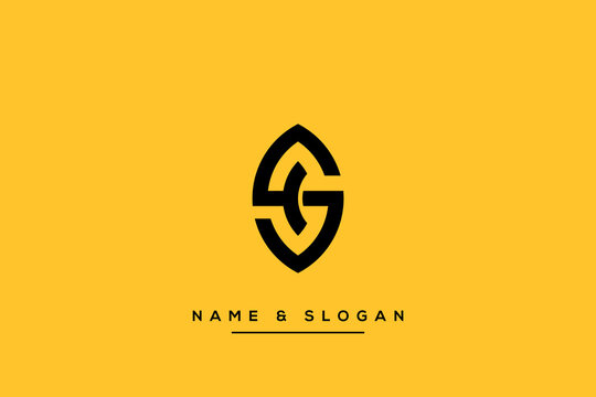 Abstract CG, GC Letters Logo Initial Based Monogram Icon Vector.