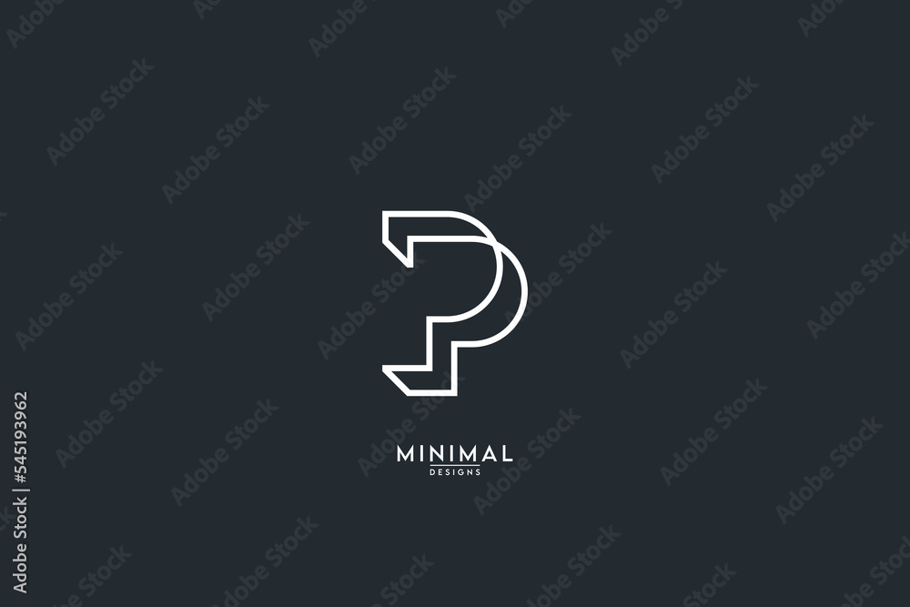 Alphabet letter P, PP icon logo vector. Stock Vector | Adobe Stock
