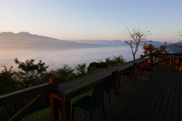 The Aso area is home to the worlds biggest inhabited volcanic caldera, known as Mount Aso. The sea of clouds in Aso s caldera is one of the best views, as known as Unkai.