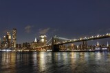 Fototapeta  - Beautiful night view of NYC skyline