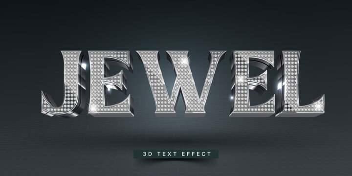 Editable 3D Diamond Text Effect. Luxury Text Effect Generator