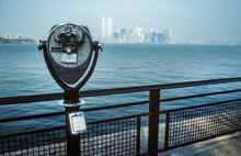 Binoculars, View At Manhattan, Eighties, New York, Manhattan, Usa, 