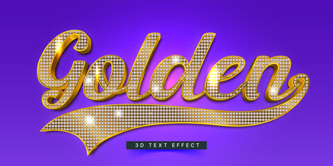 Poster - Editable 3D Diamond Text Effect. Luxury Text Effect Generator