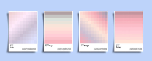Wall Mural - Creative minimal covers design. Colorful gradients, vector, abstract graphic design. Future geometric patterns. Eps10 vector.