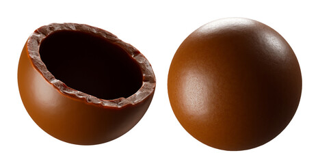 Wall Mural - ball chocolate isolated on background. 3d illustration. Clipping path