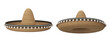 © salamahin - Set of two sombrero hats on a white background, 3d render