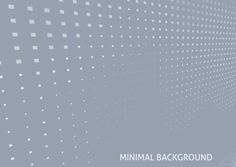 Leinwandbilder - Minimal grey background with pixels surface. Dotted vector pattern