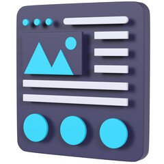 Landing page 3D icon
