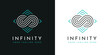 Infinity logo in a rhombus shape.