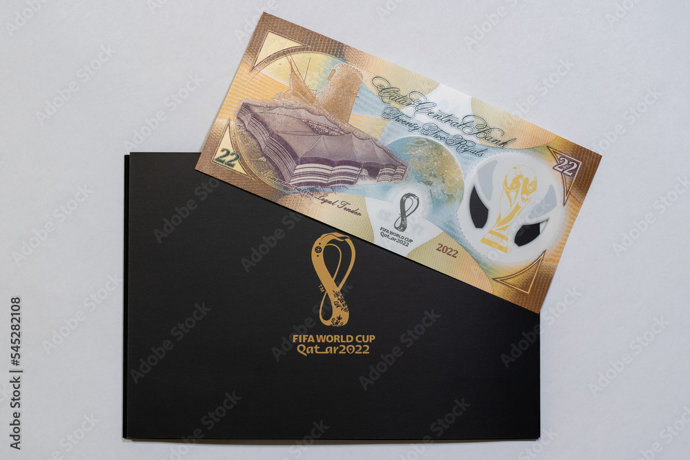 Billet Commémoratif Qatar 22 Riyals - Coupe Du Monde 2022, Polymère - Neuf, Collection