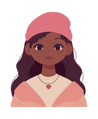 Sticker - cute teen girl avatar