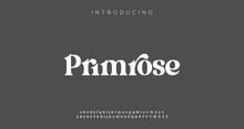 PRIMROSE Minimal Luxury Typo Font And Modern Tech Typography Urban Style Alphabet Fonts.