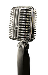 Wall Mural - Retro style microphone isolated