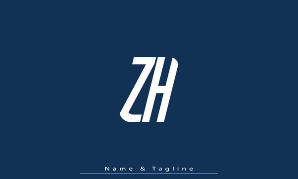 Alphabet letters Initials Monogram logo ZH , HZ