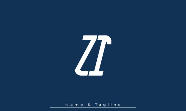 Alphabet letters Initials Monogram logo ZI , IZ