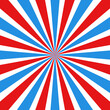 © Galina - Sunburst radial in the colors of the American flag.