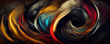 Abstract, Swirling, Pattern, Texture, Liquid, Fluid, Paint, Banner