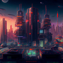 Metaverse Futuristic City